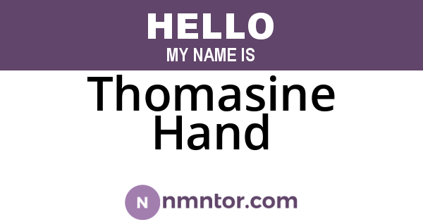 Thomasine Hand