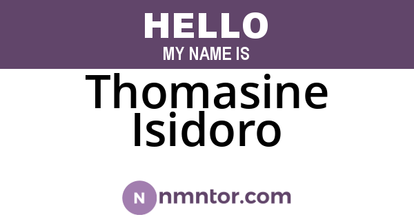 Thomasine Isidoro