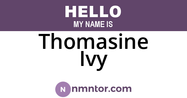 Thomasine Ivy