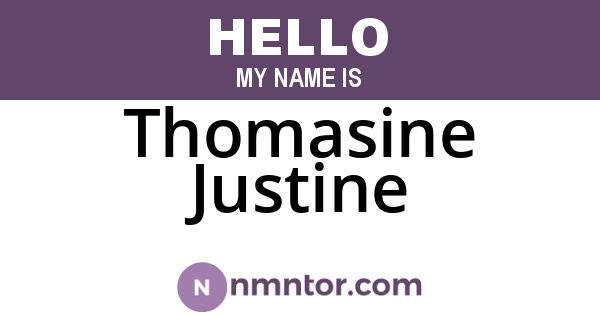 Thomasine Justine
