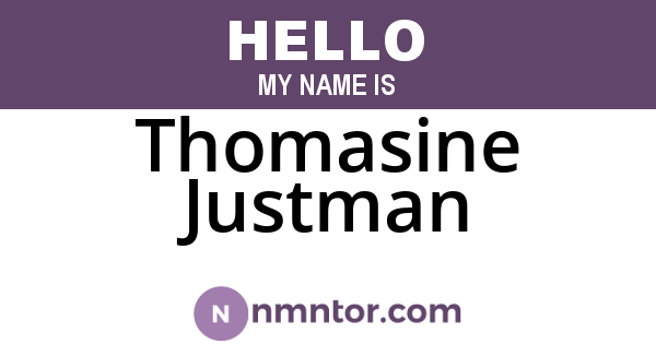 Thomasine Justman