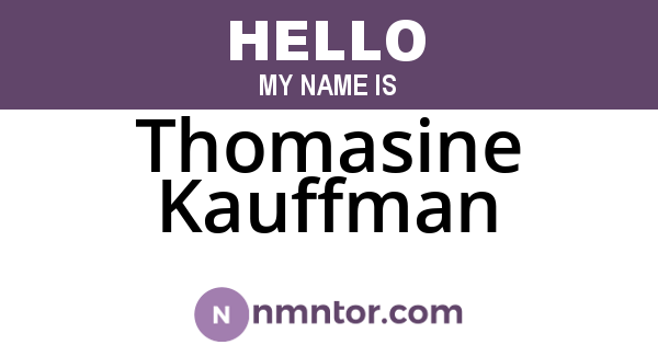 Thomasine Kauffman