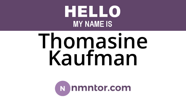 Thomasine Kaufman
