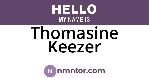 Thomasine Keezer