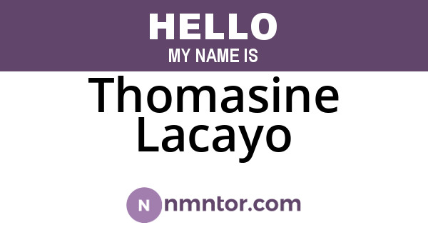 Thomasine Lacayo