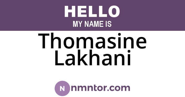 Thomasine Lakhani