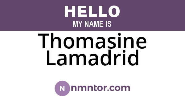 Thomasine Lamadrid
