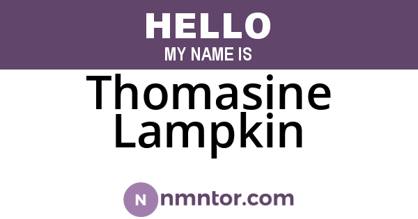 Thomasine Lampkin