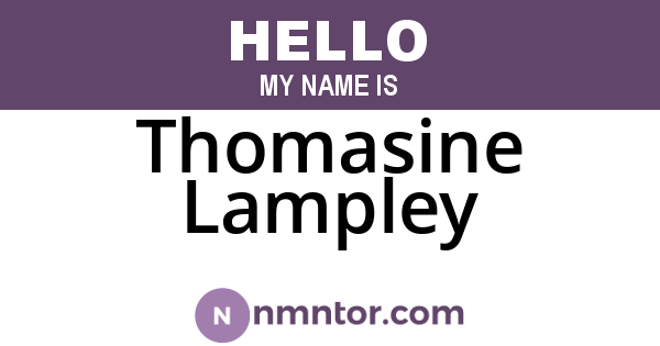 Thomasine Lampley