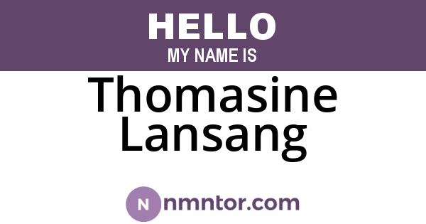 Thomasine Lansang