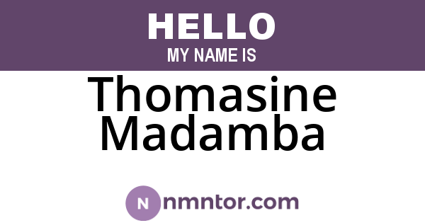 Thomasine Madamba