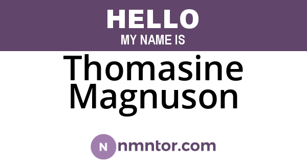 Thomasine Magnuson