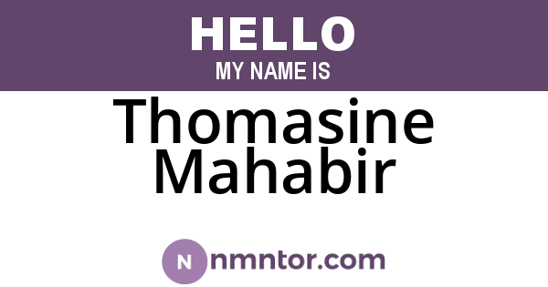 Thomasine Mahabir