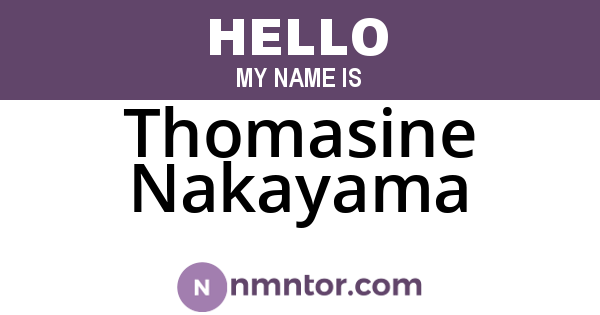 Thomasine Nakayama