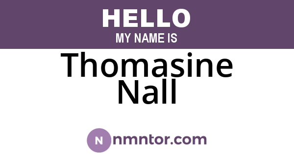 Thomasine Nall
