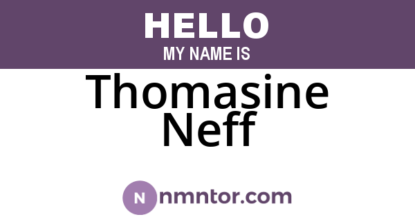 Thomasine Neff