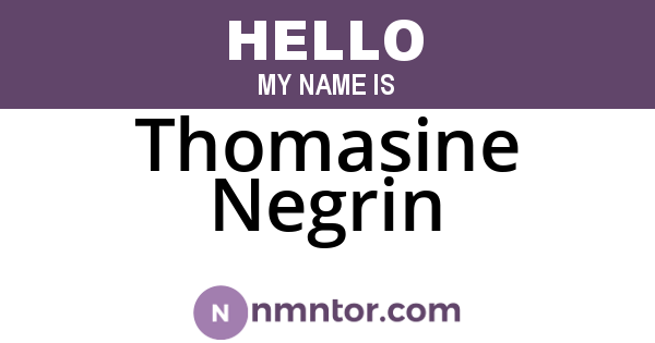 Thomasine Negrin