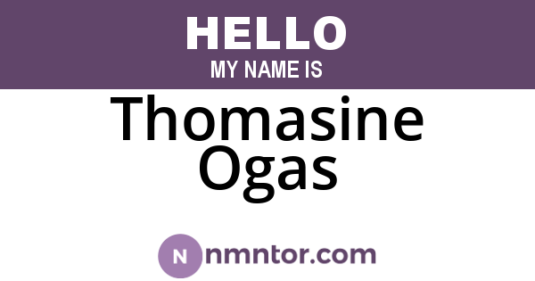 Thomasine Ogas