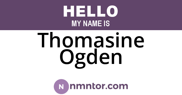 Thomasine Ogden