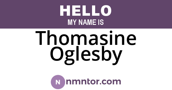 Thomasine Oglesby
