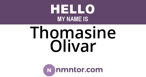 Thomasine Olivar
