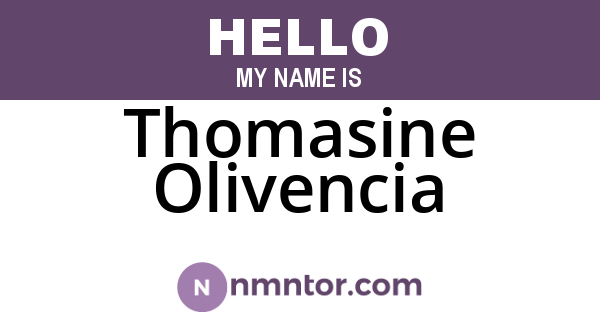Thomasine Olivencia