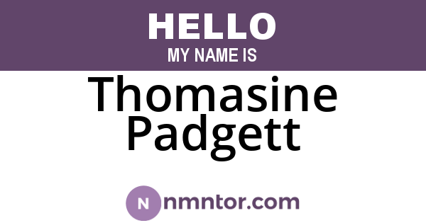 Thomasine Padgett