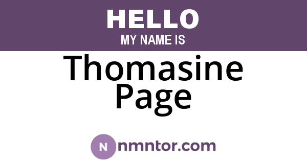 Thomasine Page