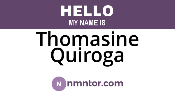 Thomasine Quiroga