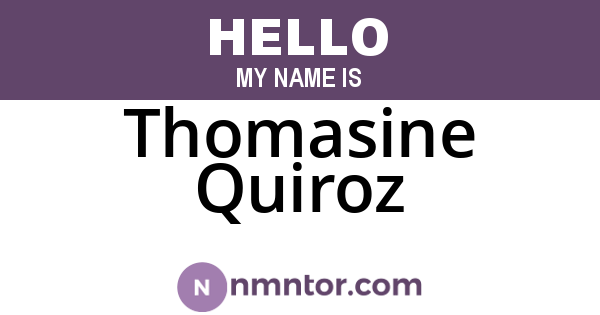 Thomasine Quiroz
