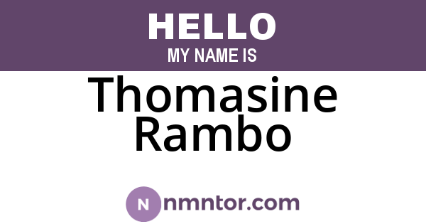 Thomasine Rambo