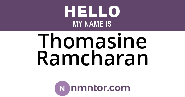 Thomasine Ramcharan