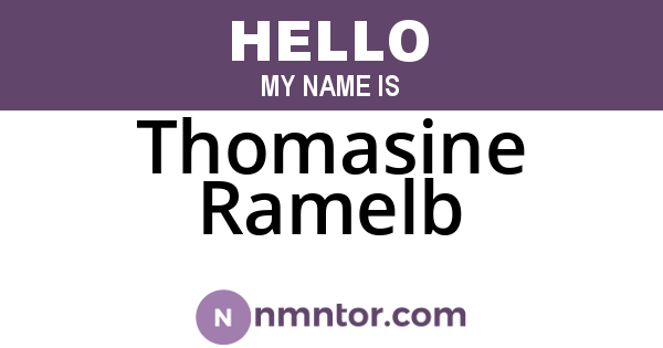 Thomasine Ramelb