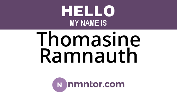 Thomasine Ramnauth