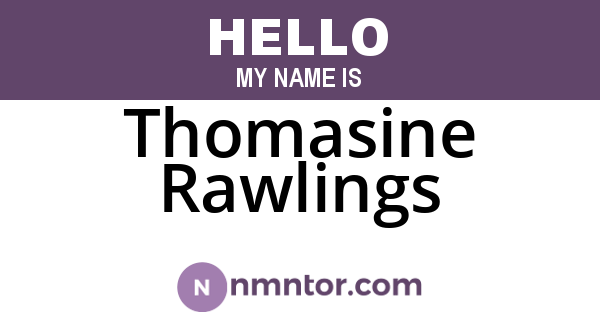 Thomasine Rawlings