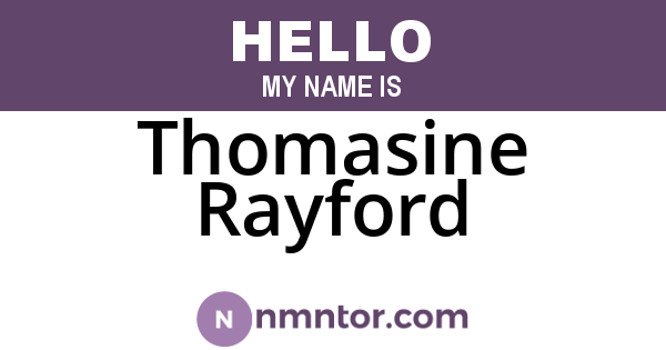 Thomasine Rayford