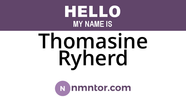 Thomasine Ryherd