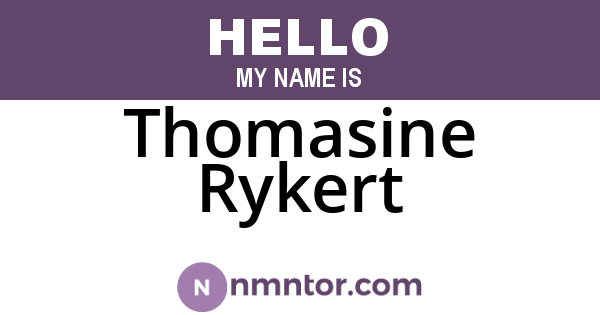 Thomasine Rykert