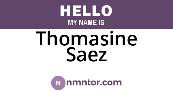 Thomasine Saez