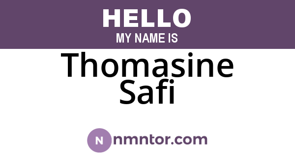 Thomasine Safi