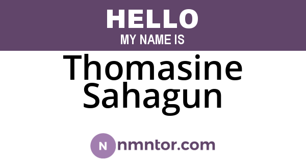 Thomasine Sahagun
