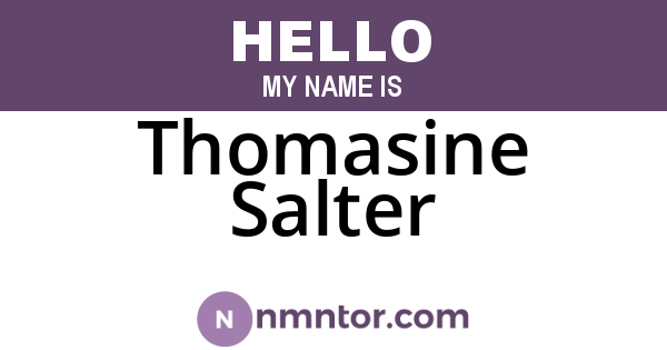 Thomasine Salter