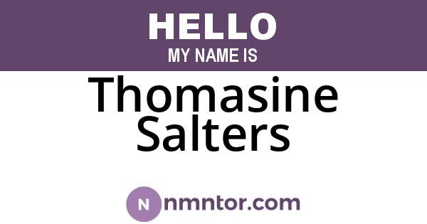 Thomasine Salters