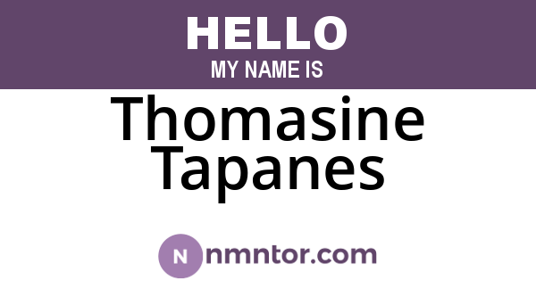 Thomasine Tapanes