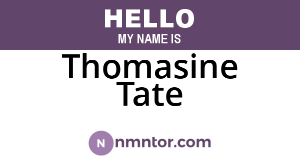Thomasine Tate