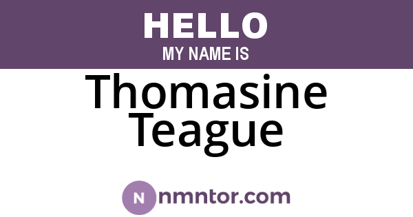 Thomasine Teague