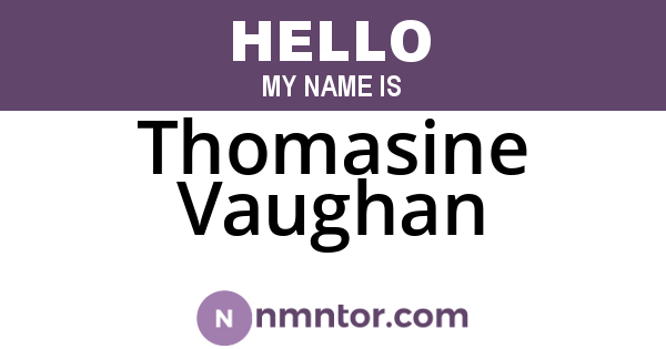 Thomasine Vaughan