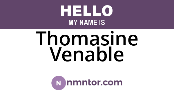Thomasine Venable