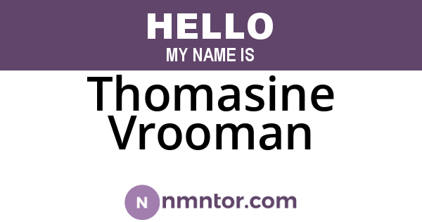 Thomasine Vrooman