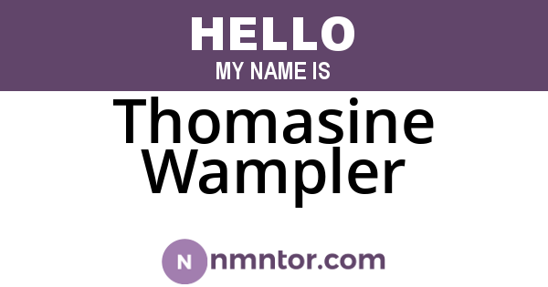 Thomasine Wampler